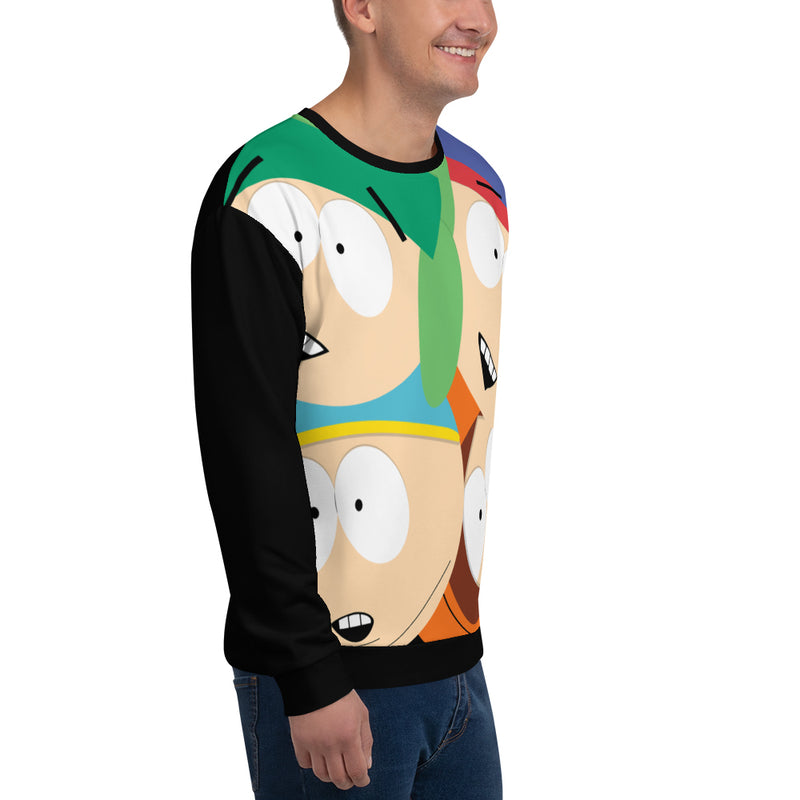 South Park Character Adult All-Over Print Sweatshirt