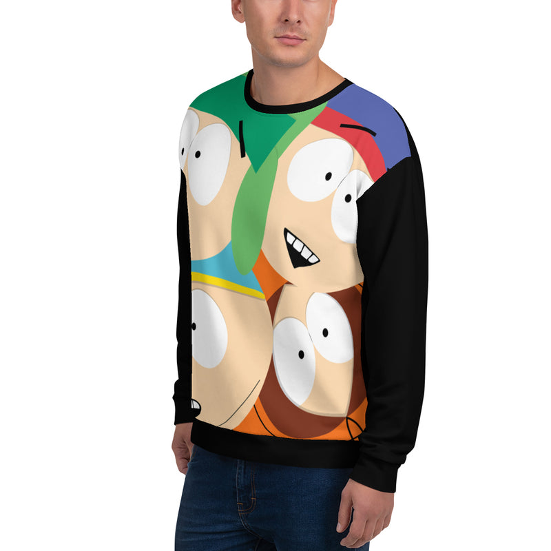 South Park Character Adult All-Over Print Sweatshirt