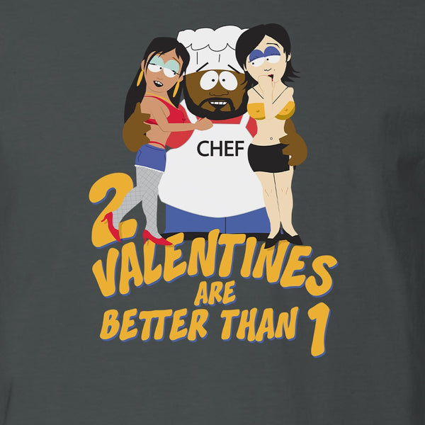 South Park Chef 2 Valentine's Is Better Than 1 Short Sleeve T-Shirt