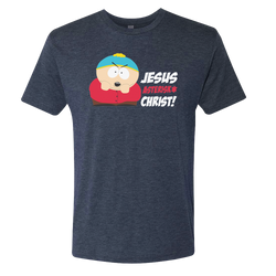 South Park Cartman Jesus Christ Men's Tri-Blend T-Shirt