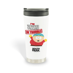 South Park Cartman White Trash Trouble Travel Mug 16 oz Stainless Steel Thermal Travel Mug