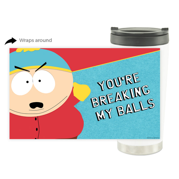 South Park Cartman Breaking My Balls 16oz Stainless Steel Thermal Travel Mug