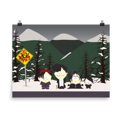 South Park Death Sign Premium Satin Poster