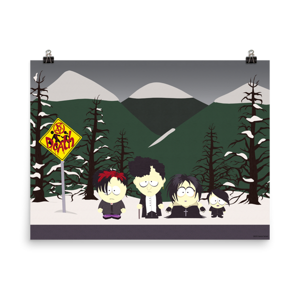 South Park Death Sign Premium Satin Poster