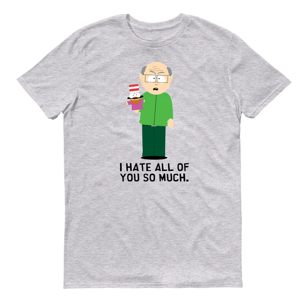 South Park Mr. Garrison I Hate All of You Adult Short Sleeve T-Shirt