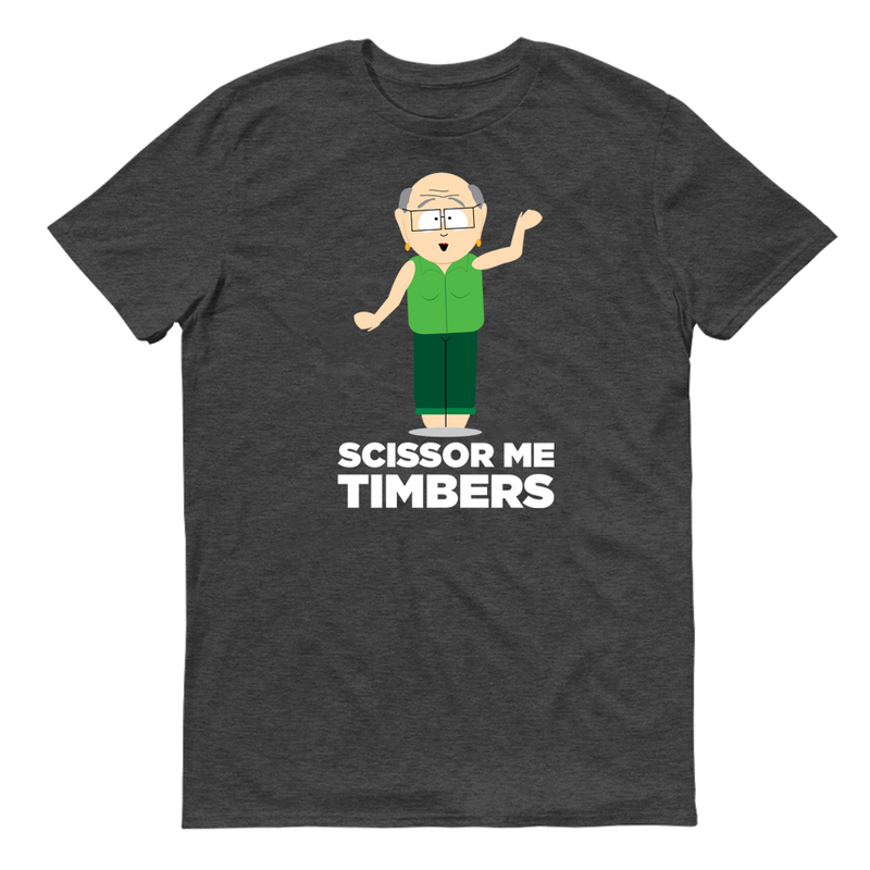 South Park Mr. Garrison Scissor Me Timbers Adult Short Sleeve T-Shirt