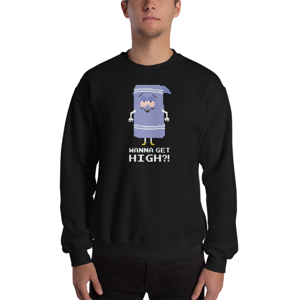 South Park Towelie Wanna Get High Fleece Crewneck Sweatshirt
