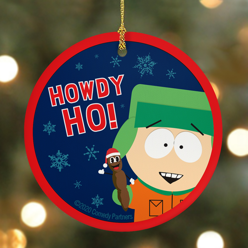South Park Howdy Ho Round Ceramic Ornament