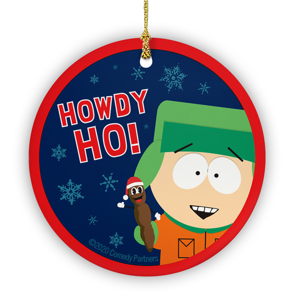 South Park Howdy Ho Round Ceramic Ornament