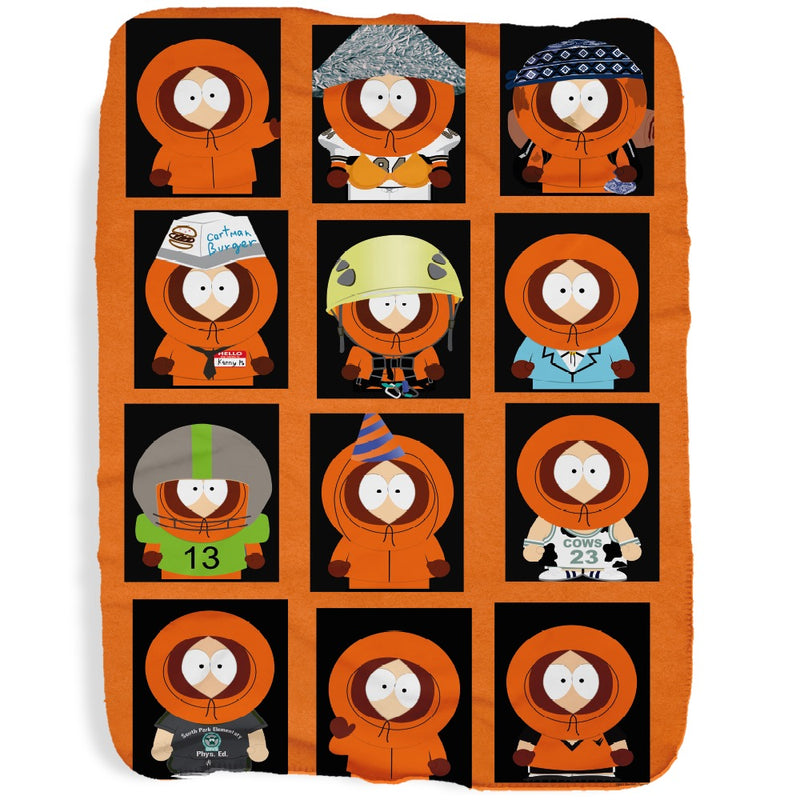 South Park Faces of Kenny Sherpa Blanket