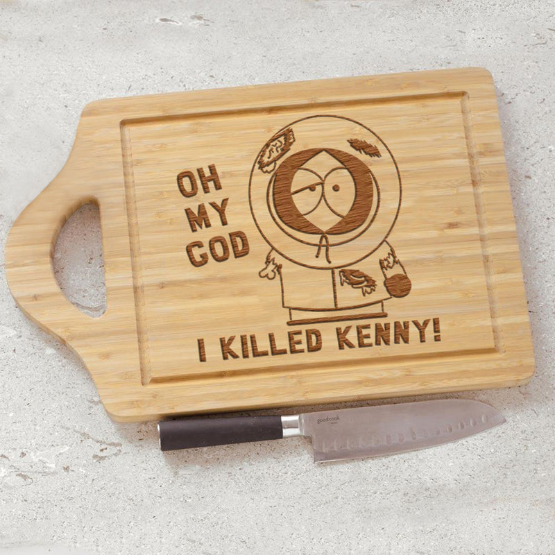 <em>South Park</em> OMG I Killed Kenny Laser Engraved Cutting Board