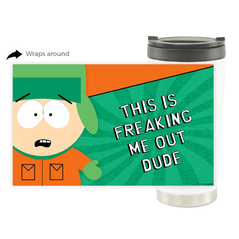South Park Freaking Me Out Dude 16 oz Stainless Steel Thermal Travel Mug