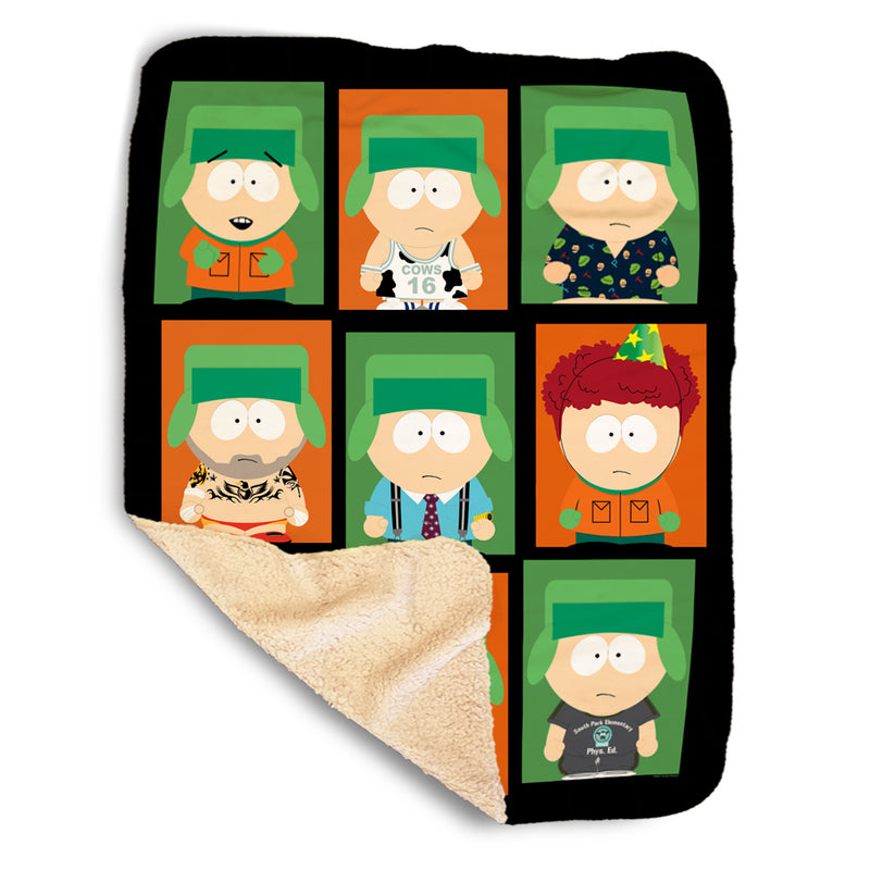 South Park Faces of Kyle Sherpa Blanket