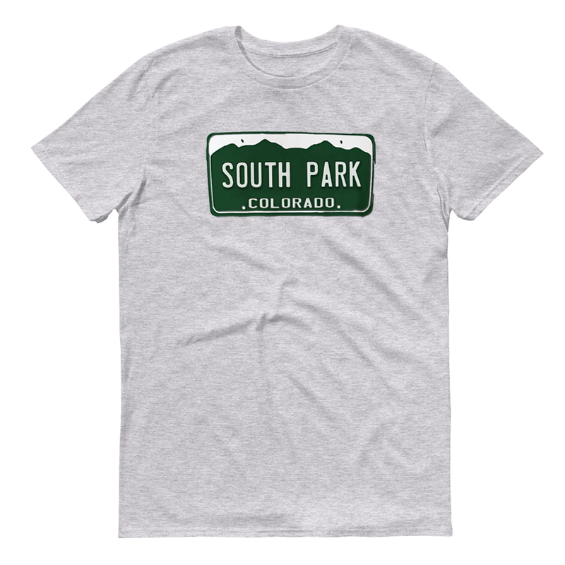 South Park License Plate Adult Short Sleeve T Shirt South Park Shop
