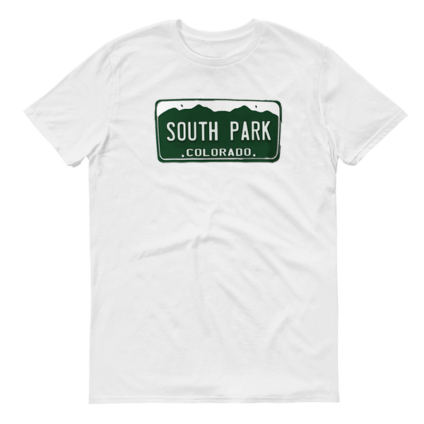 South Park License Plate Adult Short Sleeve T-Shirt