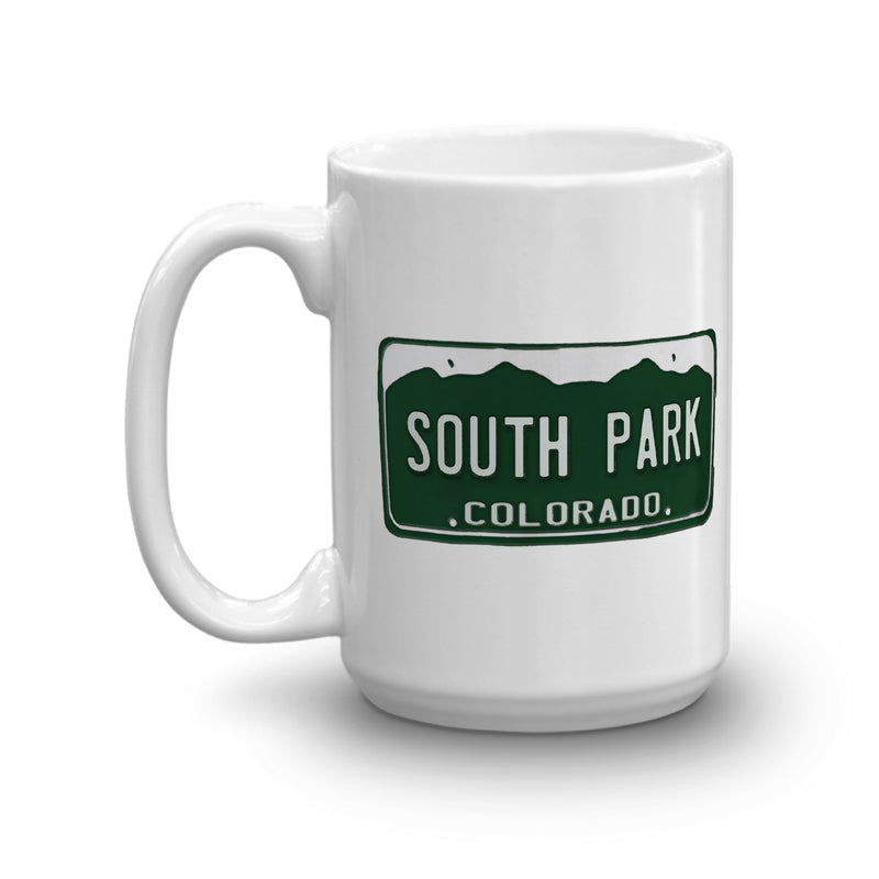South Park License Plate White Mug