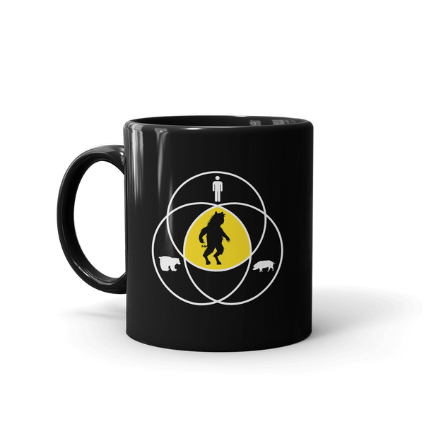 South Park ManBearPig Venn Diagram Black Mug