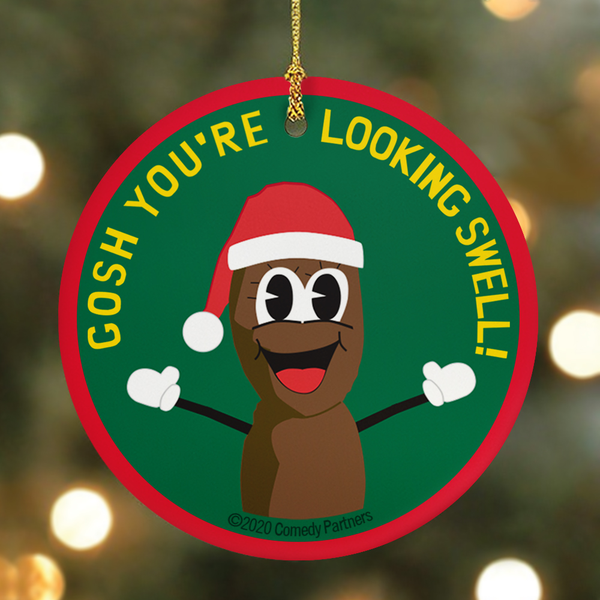 South Park Mr. Hankey Looking Swell Round Ceramic Ornament