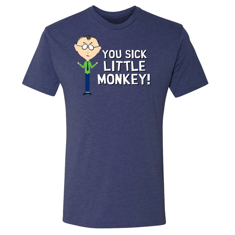 South Park Mr. Mackey Sick Little Monkey Men's Tri-Blend T-Shirt