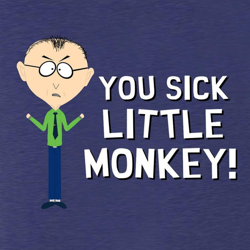 South Park Mr. Mackey Sick Little Monkey Men's Tri-Blend T-Shirt