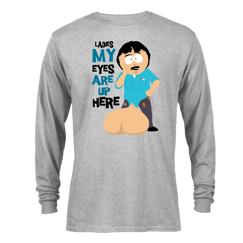 South Park Randy Eyes Up Here Adult Long Sleeve T-Shirt