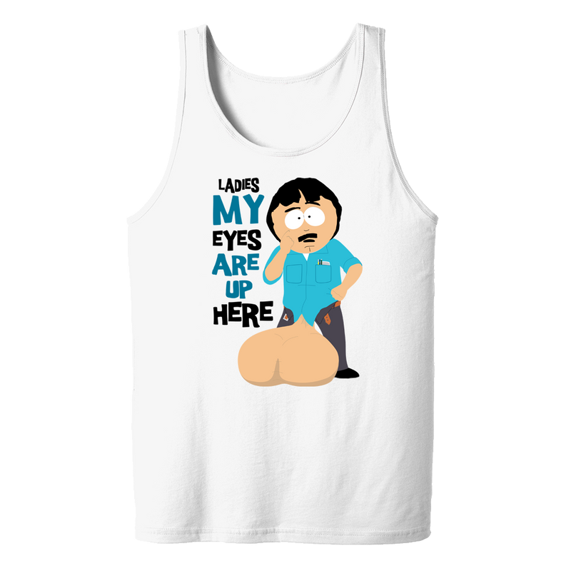 South Park Randy Eyes Up Here Adult Tank Top