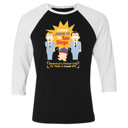 South Park Jack It In San Diego 3/4 Sleeve Baseball T-Shirt