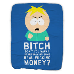 South Park Butters Make Real Money Sherpa Blanket