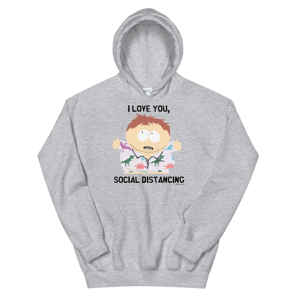 South Park I Love You Social Distancing Fleece Hooded Sweatshirt