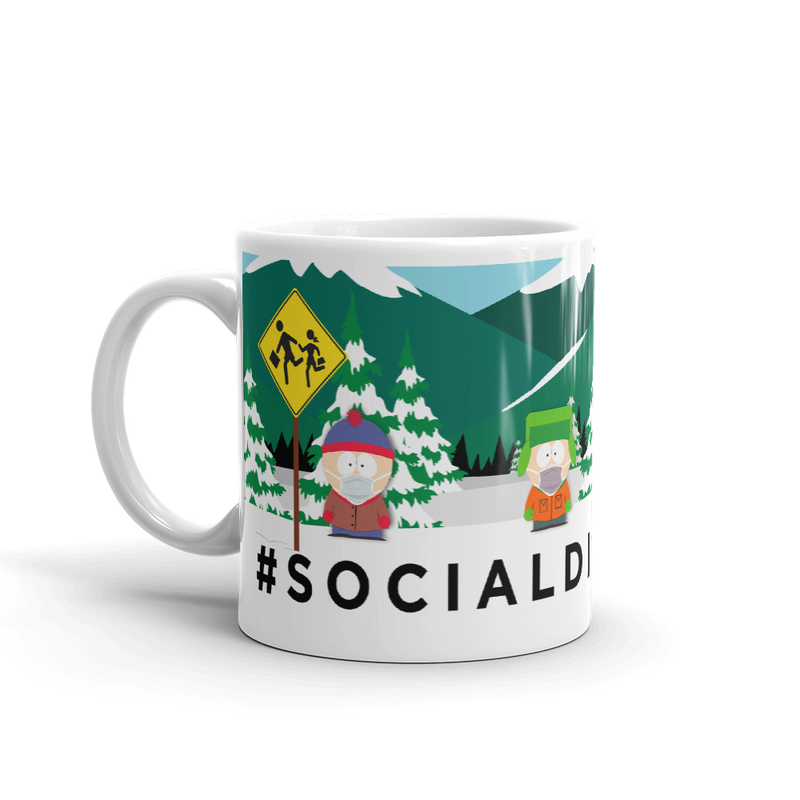 South Park Social Distancing White Mug