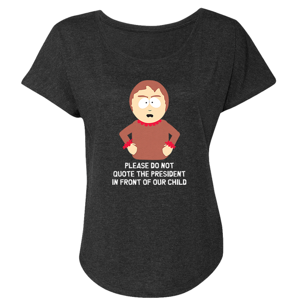South Park Sharon Do Not Quote Women's Tri-Blend Dolman T-Shirt