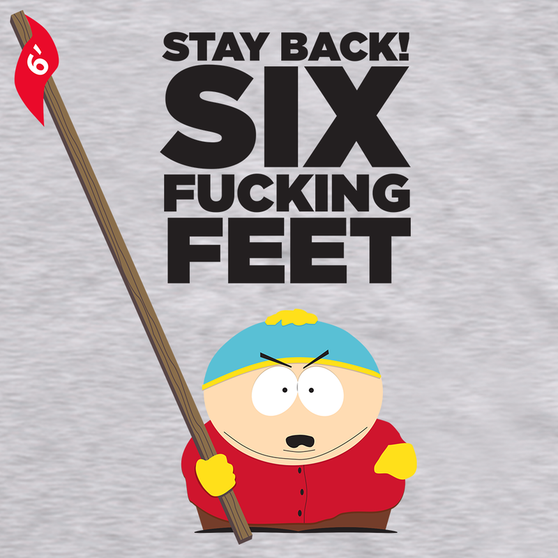 South Park Cartman Six Feet Back Adult Short Sleeve T-Shirt