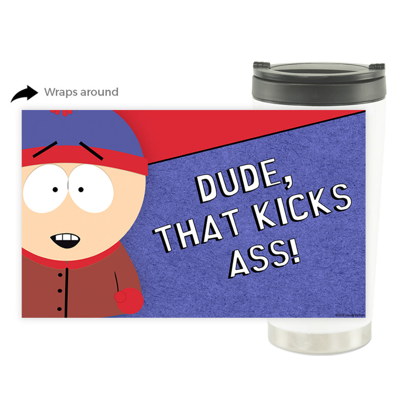 South Park Stan Kicks Ass 16 oz Stainless Steel Thermal Travel Mug