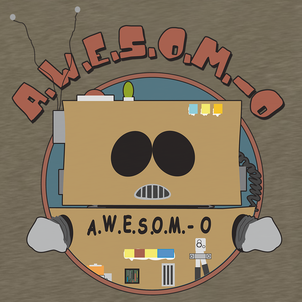 South Park Awesom o Robot Men s Tri Blend T Shirt South Park Awesom o Robot Men s Tri Blend T Shirt