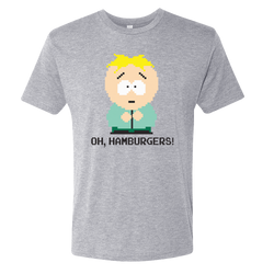 South Park Butters Oh Hamburgers Men's Tri-Blend T-Shirt