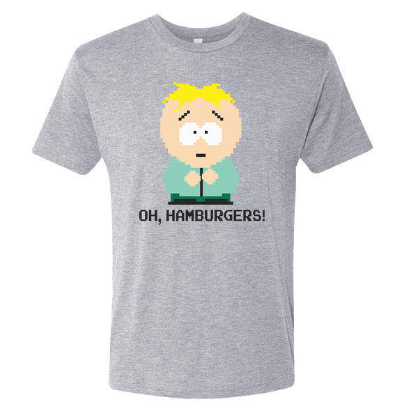 South Park Butters Oh Hamburgers Men's Tri-Blend T-Shirt