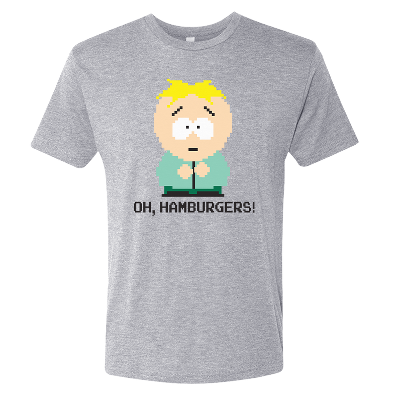 South Park Butters Oh Hamburgers Men's Tri-Blend T-Shirt