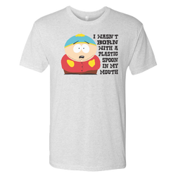 South Park Cartman Born with a Plastic Spoon Men's Tri-Blend T-Shirt