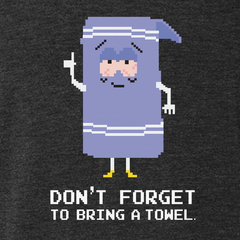 South Park 8-Bit Towelie Bring a Towel Men's Tri-Blend T-Shirt
