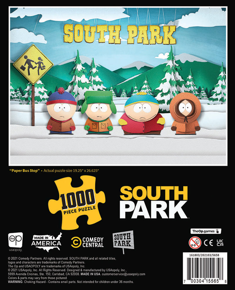 South Park Paper Bus Stop 1000 Piece Puzzle