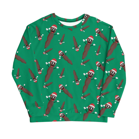 South Park Mr. Hankey All-Over Print Pattern Neck Sweatshirt
